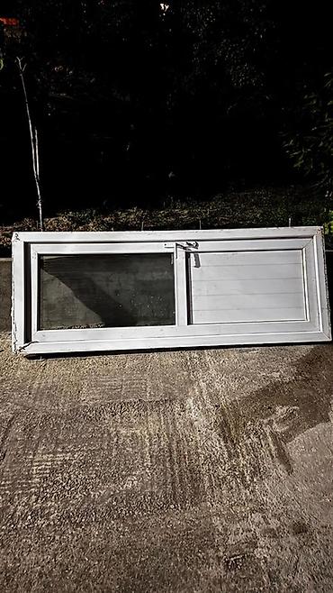plastik qapilar: PVC materialdan hazırlanmış ağ rəngli balkon/qapı paneli — 1