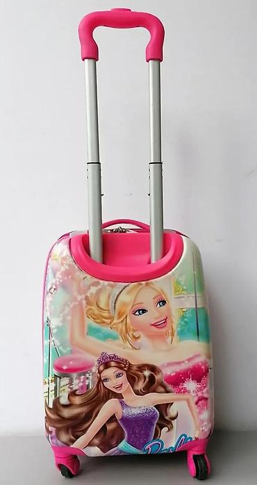 Rančevi, torbe i koferi: Dečji kofer na točkiće – Barbie motiv - Tvrda školjka sa sjajnim — 4