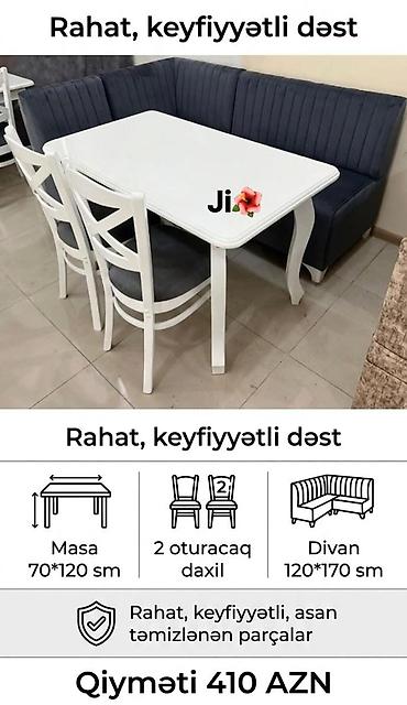 metbex divanları: Yeni, Künc divan, Mətbəx üçün, Açılmayan — 1
