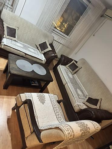 ormar za odecu: Dvosed, trosed i fotelja na prodaju. Kombinacija stofa i eko koze — 1