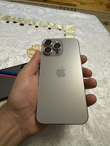 balaca plazma: IPhone 15 Pro Max, 256 GB, Desert Titanium, Face ID, Simsiz şarj — 1