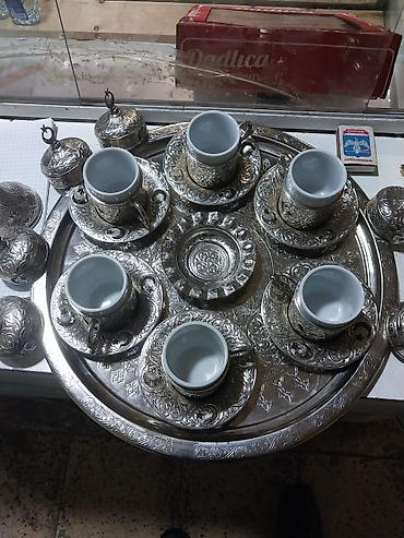 Ev və bağ: Qəhvə dəsti, rəng - Gümüşü, Metal — 3