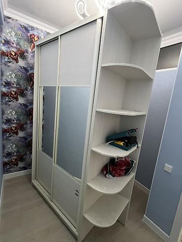 standing mirror: Шкаф-купе с радиусными открытыми полками сбоку. Высота 220, ширина — 3