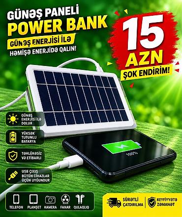 mini usb kabel: Günəş enerjisi ilə işləyən portativ enerji paneli və USB çıxışı. - — 1