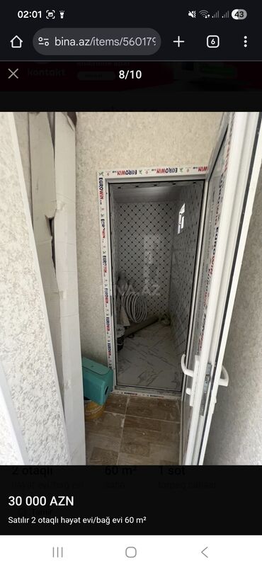 Bağ evlərinin satışı: Satılır: 2 otaqlı həyət evi/bağ evi – 60 m² - Ümumi sahə: 60 m² - — 9