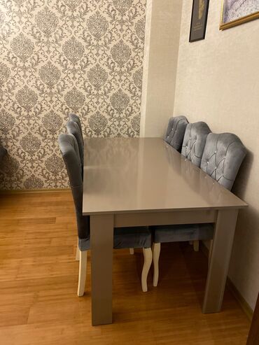 продаю старую мебель: Для гостиной, Б/у, Квадратный стол, 6 стульев