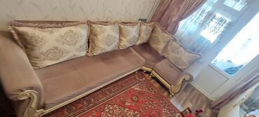 avanqard divan modelleri: Угловой диван, Б/у, Нераскладной, Без подьемного механизма, Набук, Нет доставки