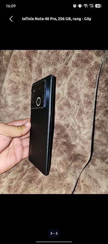 xacmaz telfon: Infinix Note 40 Pro, 256 GB, rəng - Qara, Sensor — 8