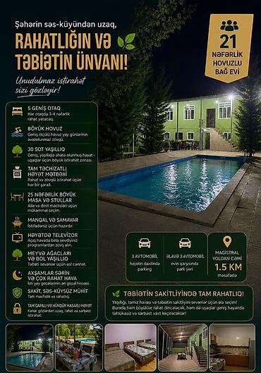 bileceri dasinmaz emlak: 21 nəfərlik hovuzlu bağ evi – rahatlığın və təbiətin ünvanı — 1