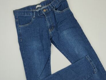 spodnie eleganckie z paskiem: Jeans, 14 years, 158/164, condition - Good