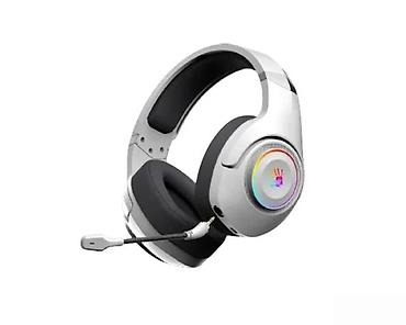 Zvučnici, slušalice i mikrofoni: Gaming slušalice sa mikrofonom – bele, over‑ear dizajn, RGB — 1