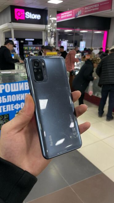 redmi note 10 64: Redmi, Redmi Note 10, Колдонулган, 128 ГБ, түсү - Боз, 2 SIM