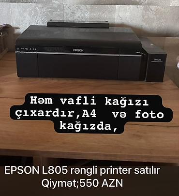 EPSON L805 rəngli printer - 6 rəngli orijinal Continuous Ink Tank