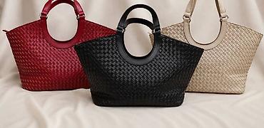 mona kolekcija: Torba kvalitetna isprepletani dezen – elegantan tote dizajn. - Ručke — 1