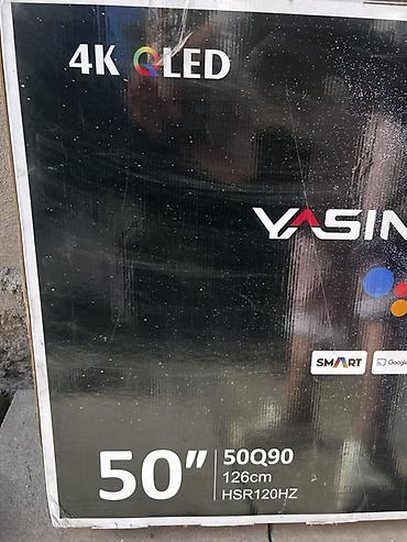ТВ и видео: Телевизор YASIN 50Q90, 50" (126 см) Почти новый но экран сломан❤️‍🩹 - — 2