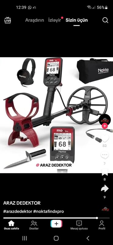 qizil dedektor: Nokta FIND Pro metal detektoru dəsti, geniş sahələrdə dəqiq metal