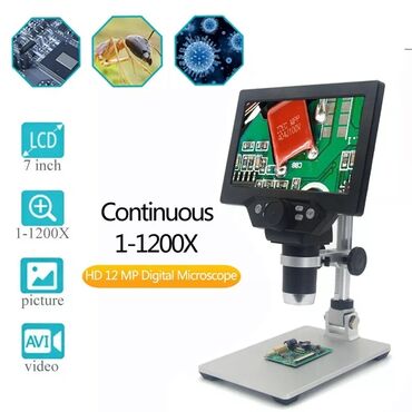 ucuz tap elektronika: Mikroskop böyüdücüYüksək keyfiyyətli, LCD Ekranlı Boyuducu ✔600x olan
