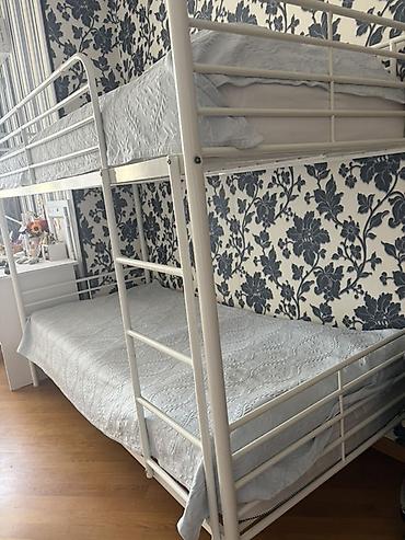 demir nerdivan: Oğlan və qız üçün, İşlənmiş, Çarpayı, Matras ilə, Siyirməsiz, Dəmir — 1
