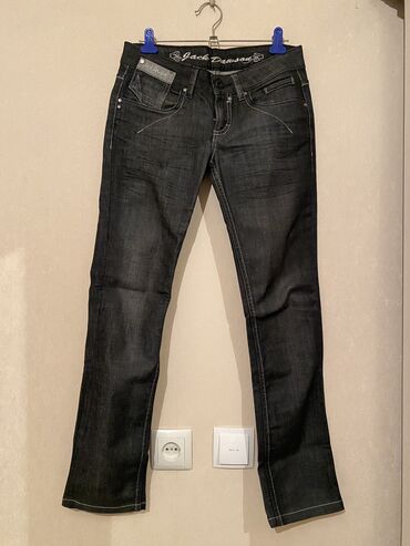 джинсы чёрные: Жынсылар XS (EU 34), S (EU 36), түсү - Боз