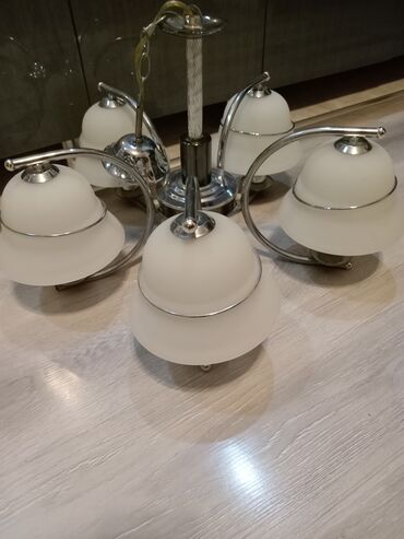 Pastel dəstləri: Çılçıraq, 5 lampa, Şüşə