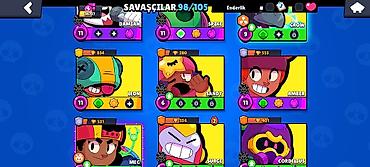 ps satış: Brawl Stars oyunu üçün yüksək səviyyəli hesab Xüsusiyyətlər: - — 3