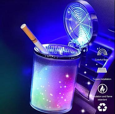 ucuz ventilyator: Avtomobil üçün LED işıqlı külqabı - Rəngli LED işıqlandırma: Qapaq — 1