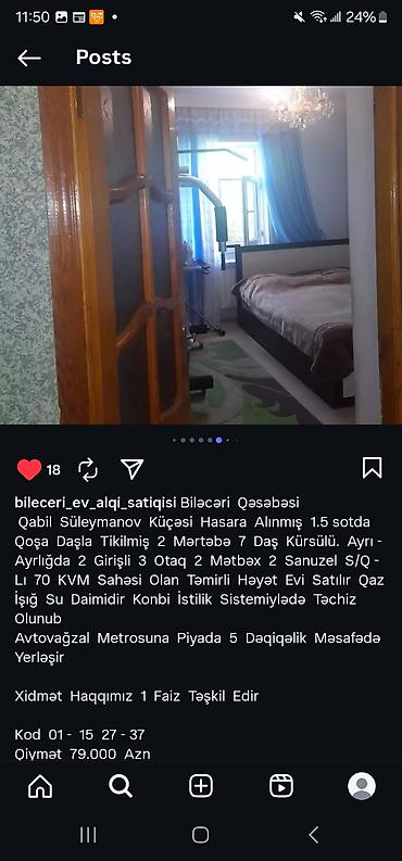 Həyət evləri və villalar: Biləcəri qəsəbəsi, Qabil Süleymanov küçəsi. Hasara alınmış 1.5 sotda — 9