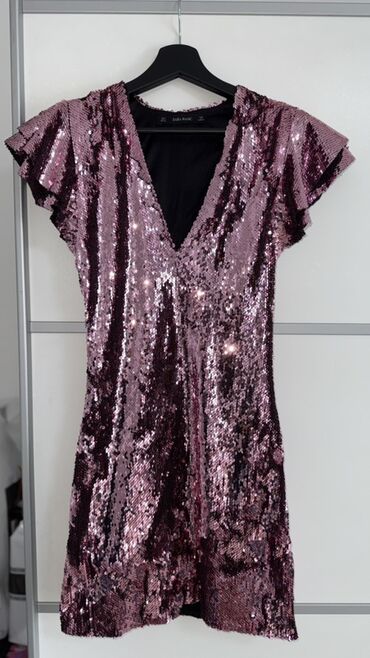 Haljine: Zara XS, S (EU 36), M, bоја - Roze, Koktel, klub, Kratkih rukava — 1