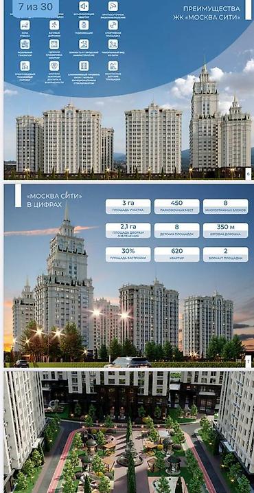 жк москва сити: 3 комнаты, 119 м², Асанбай мкр Элитка, 15 этаж, ПСО (под самоотделку) — 3