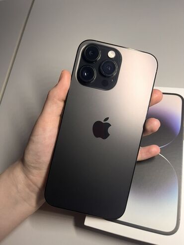 Apple iPhone: IPhone 14 Pro Max, Б/у, 128 ГБ, Space Gray, Защитное стекло, Чехол, Кабель, 85 %