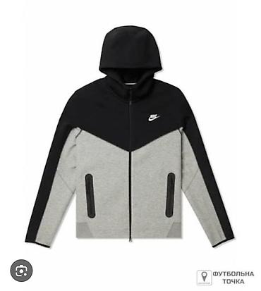 футболка с: Мужская толстовка, L, Nike, Б/у, цвет - Черный — 1