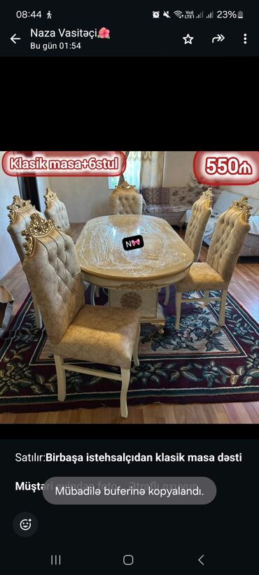 Sifarişlə dolablar: Oval masa, Qonaq otağı üçün, 6 nəfər, Açılmayan, Zəmanətsiz