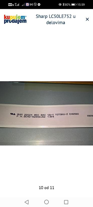Televizori: Sharp LC50LE752 – delovi Dostupni originalni delovi sa modela: - Main — 11