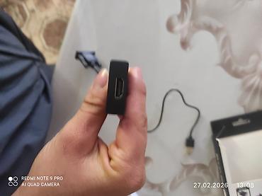 Digər kompüter aksesuarları: VGA to HDMI adapter kompüteri monitor ya da telefizora qoşmaq üçün dü — 4
