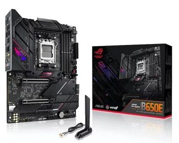 tri o ventilatori: ASUS ROG STRIX B650E-E GAMING WIFI – ATX matična ploča za AMD AM5 sa