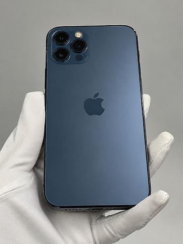 Техника жана электроника: IPhone 12 Pro, Колдонулган, 256 ГБ, Pacific Blue, Кабель, 100 % — 1