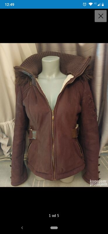 ženske zimske jakne h m: M (EU 38), Jednobojni, Sa postavom, Vuna