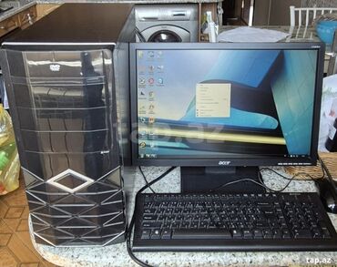 stol ustu komputer qiymeti: Masa üstü Kompüter Tam işlək vəziyyətdə. Monitor 19" 220v kabeli