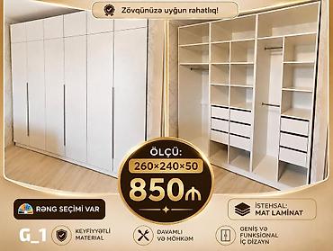 skaf kupe modelleri: Mebel: Geniş divar dolabı (model G_1) Ölçü: 260 × 240 × 50 sm — 1