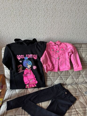 Satış: Uşaq geyim dəsti - Qara hoodie: ön hissədə “Cool Edition” yazısı və