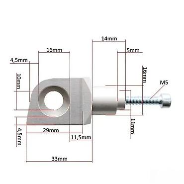 mini detektor metala: Aluminijumski zatezač lanca za motocikle/bicikle – univerzalni tip - — 1