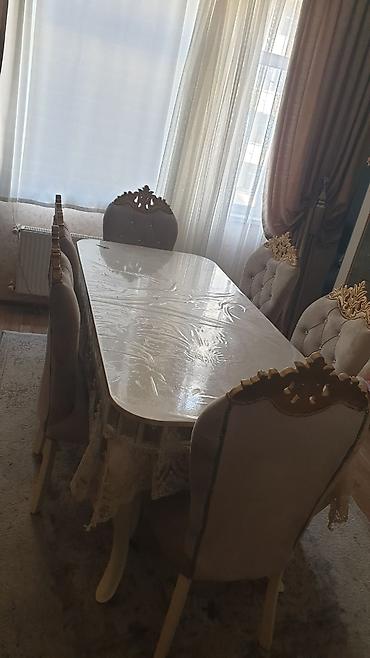 tifani dest: 6 nəfərlik masa yeni kimidir çox az istifadə olunub — 1