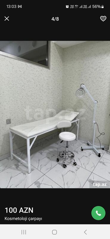 gozellik salonu ucun: Yeni, Kosmetoloji kuşetka, Qatlanmayan, rəng - Ağ