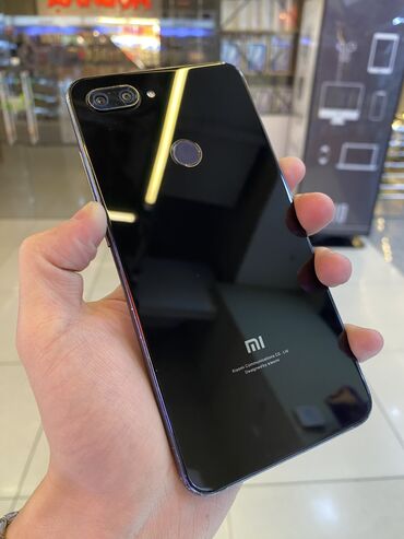 напальчники для телефона: Xiaomi, Mi 8 Lite, Колдонулган, 64 ГБ, түсү - Кара, 1 SIM, 2 SIM
