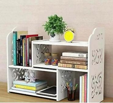 Police: Podesiva bela polica za sto – dekorativna i funkcionalna - — 1