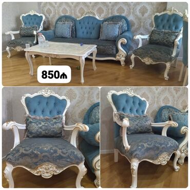столы из мрамора: ✔️850 man(Qaraçuxur). Klassik üslubda göz oxşayan divan+2
