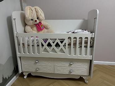 Beşiklər: Uşaq beşiyi – “Baby Mood” model - Material: ağ rəngli MDF/taxta — 1