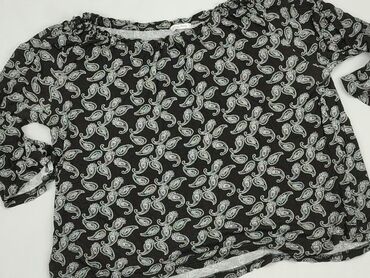 bluzki czarne w kwiaty: Bluzka Damska, 2XL, stan - Dobry