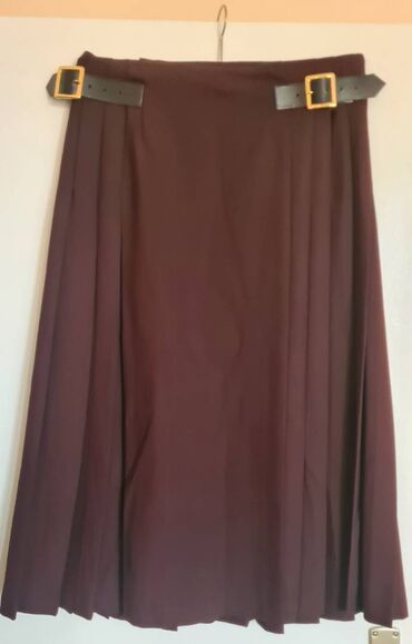 plisirana suknja: S (EU 36), Mini, bоја - Braon