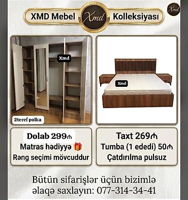 pol kraskasi: XMD Mebel Kolleksiyası – yataq otağı dəsti - Dolab – 299₼ • 3 — 1
